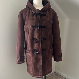 ZARA Brown Toggle Coat with Hood (READ DESCRIPTION)